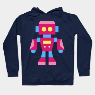 Pink and Blue Toy Robot Action Figure Hoodie